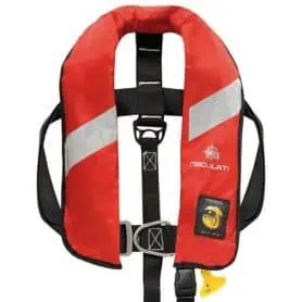 Self-inflating life jacket Security 150 N (EN ISO 12402-3) with hydrostatic HAMMAR inflation.
