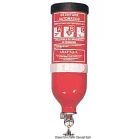 Automatic powder rain extinguisher for categories A B C.