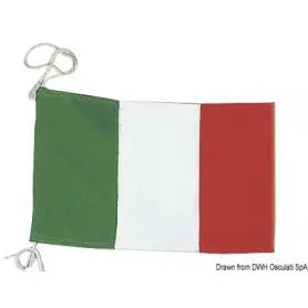 Italian courtesy flag made of polyester stamina.