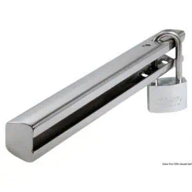 Stainless steel anti-theft device for outboard motors.