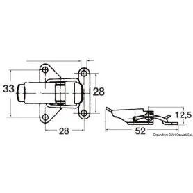 Stainless Steel Lever Closure for hoods and doors.