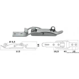 Stainless steel lever lock with door holder