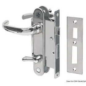 Toilet door lock with internal stopper