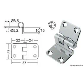 Cerniera a sbalzo 2 mm