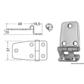 Cerniera a sbalzo 2 mm