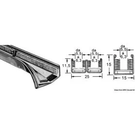 Weather-resistant sliding glass guide profile STAND-PRO.