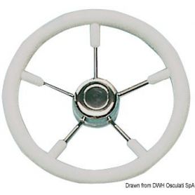 Volante con razze in acciaio inox