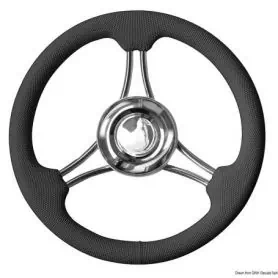 Mirror polished stainless steel structure steering wheel.
