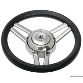 Magnificent steering wheel with ovalized spokes.