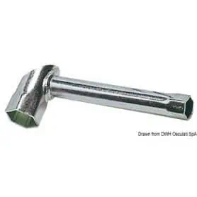 Special spark plug wrench for outboard engines