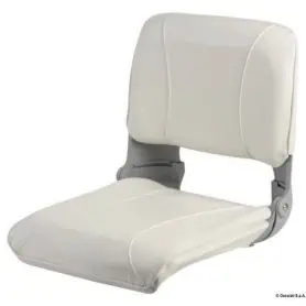 Seat with folding backrest and removable padding