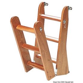 Scaletta in legno di mogano