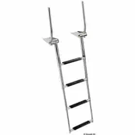 EasyUp telescopic ladder on platform with handles.