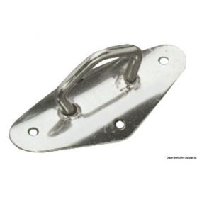 Attacco tangone inox su base curva verticale