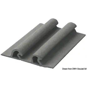 Double EPDM splash guard profile.