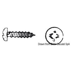 Cross recessed cylindrical head self-tapping screws, UNI 6954 DIN 7981.