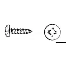 Self-tapping screws with cylindrical head and cross-cut, UNI 6954 DIN 7981.