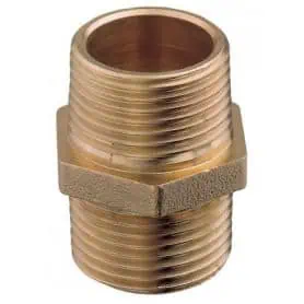 NIPLES DOPPIO IN OTTONE 1"1-4