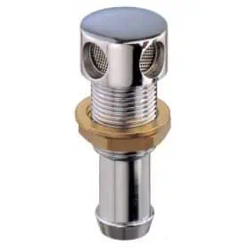 CHROME PLATED STRAIGHT BRASS VENT 3/4 X 20