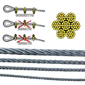 STAINLESS STEEL WIRE ROPE AISI 316 - D.6 mm - 133 STRANDS