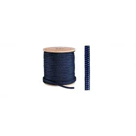 Blue braided polyester cord with 16 strands - diameter Ã˜22.