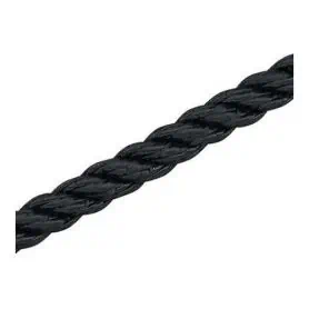 Black polyester braid with 16 strands - diam.Ã˜18