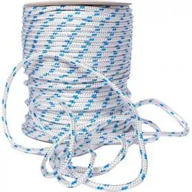 White elastic braid with blue marker, diam. Ã˜10