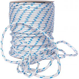 White braid with blue marker, diameter Ã˜12 mm.