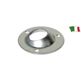Round base 60Â° d.25 in stainless steel.