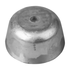 Ancient zinc ogive with a diameter of 75.5 and a height of 41, with a central hole of diameter 6.5.