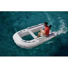 Tender inflatable boat Decktent Formentera 230 transparent straw
