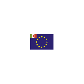 Bandiera EU + Italia  cm. 30 x 45