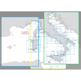 NAUTICAL CHART FROM LINGURE SEA TO TYRRHENIAN SEA (ST.SICILY)