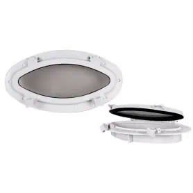 Oval opening porthole in abs white mm.265