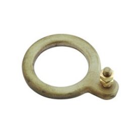 Brass washer with 3'' ground connection.