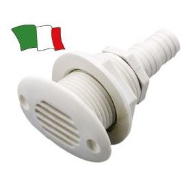 Sfiato ABS bianco ovale portagomma a 90