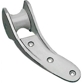 Chain tensioner in alloy with angled base.