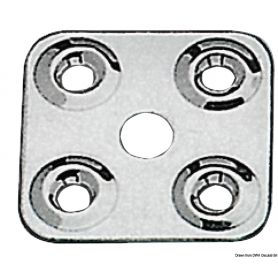 Piastrina fissa cinghie in acciaio inox AISI 316