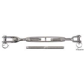 Tenditore per sartiame con cannula aperta in acciaio inox