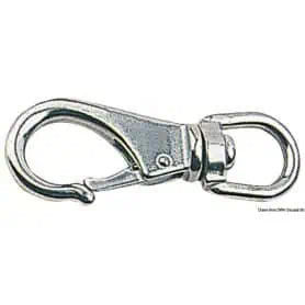 Moschettone in acciaio inox con girella
