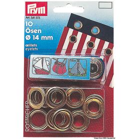 Serie di occhioli in ottone