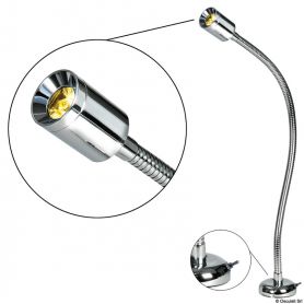 Adjustable LED spotlight for bed/headboard reading cards.