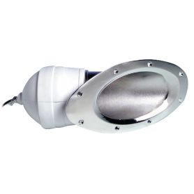 Pair of recessed wall-mounted headlights complete with 4" Sealed Beam bulb.