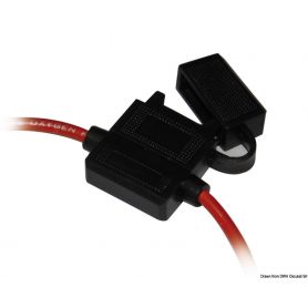 Waterproof fuse holder in PVC.