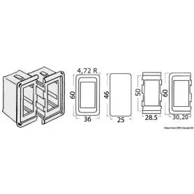 Plastic switch frame