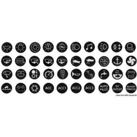 Set 40 sticker marine assortiti per interruttori antivandalo Flat tipo 14.315.xx