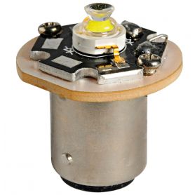 LED bulb for navigation lights BA15D bayonet pins aligned.