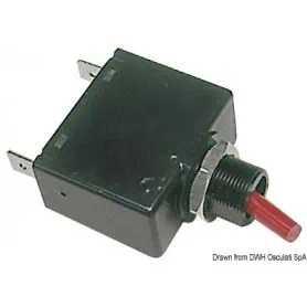 AIRPAX/SENSATA magnetic/hydraulic toggle switch with automatic resettable fuse.
