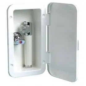 Box doccia con doccia a pulsante Mizar e miscelatore