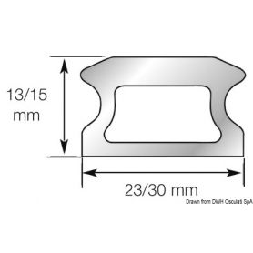 Perforated LEWMAR rail.